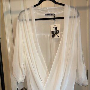 Rockn Rev Abigail Woven Wrap Front Blouse